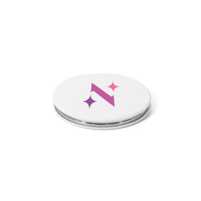 FREYA. Double-sided round mirror with matte PU exterior